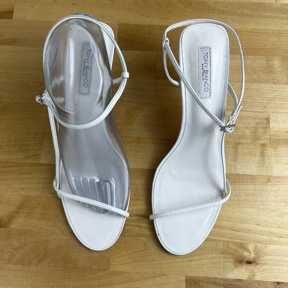 Tony Bianco White Strappy Heels - Picture 2 of 10